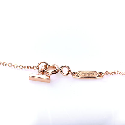 Tiffany 18K Rose Gold Small T Smile Pendant Necklace 4 of 6