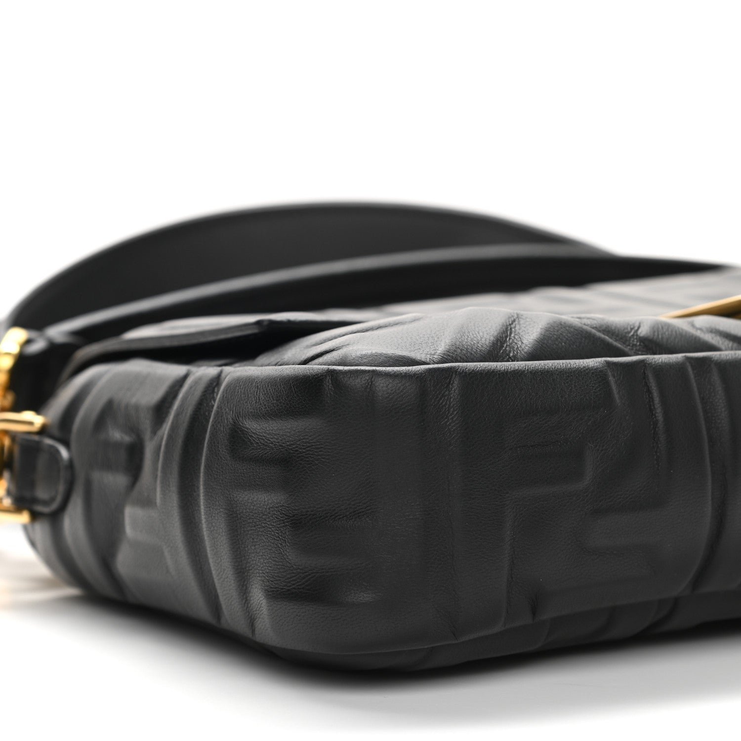 Fendi Nappa FF 1974 Embossed Baguette Black 5 of 11