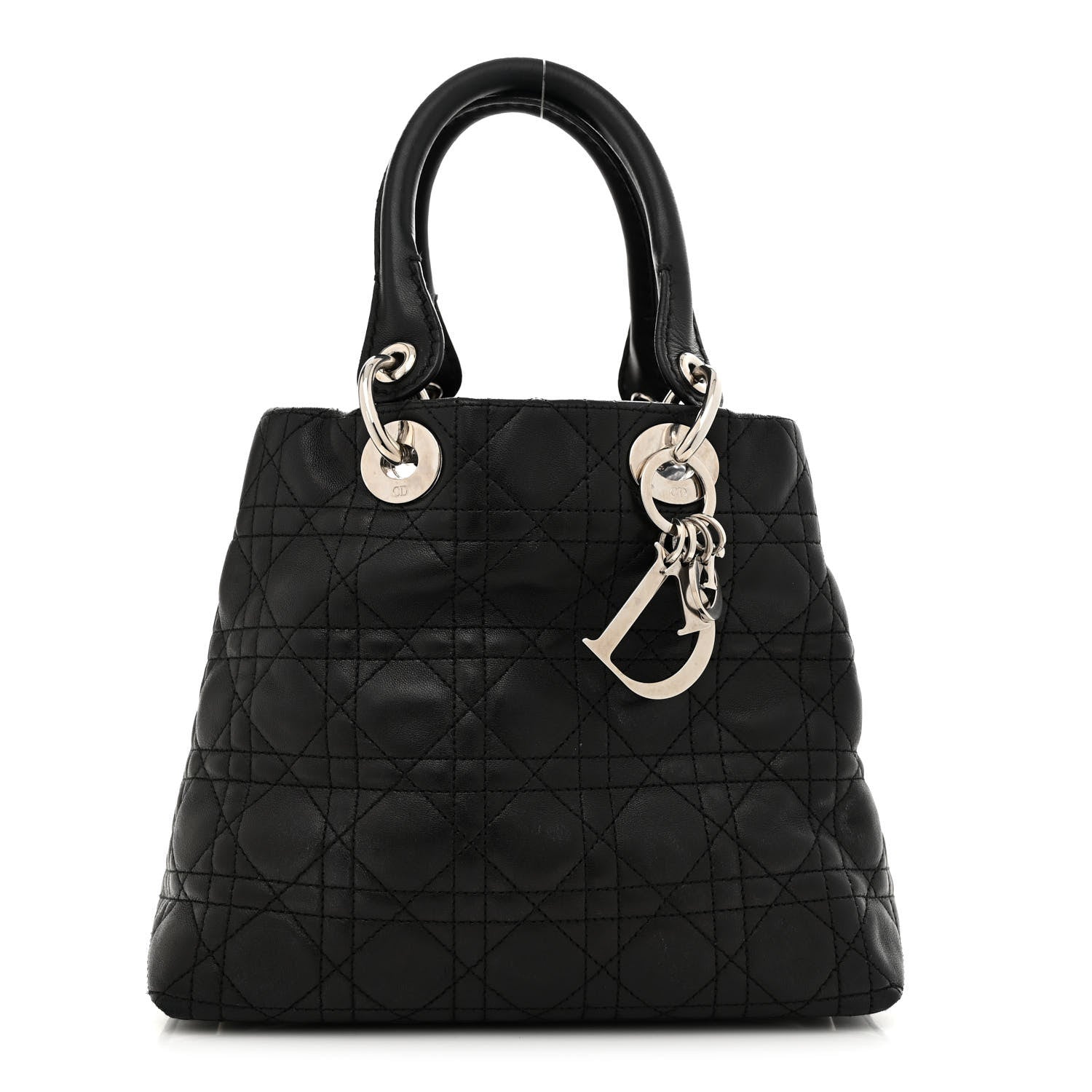 Christian Dior Lambskin Cannage Small Soft Lady Dior Tote Black 1 of 14