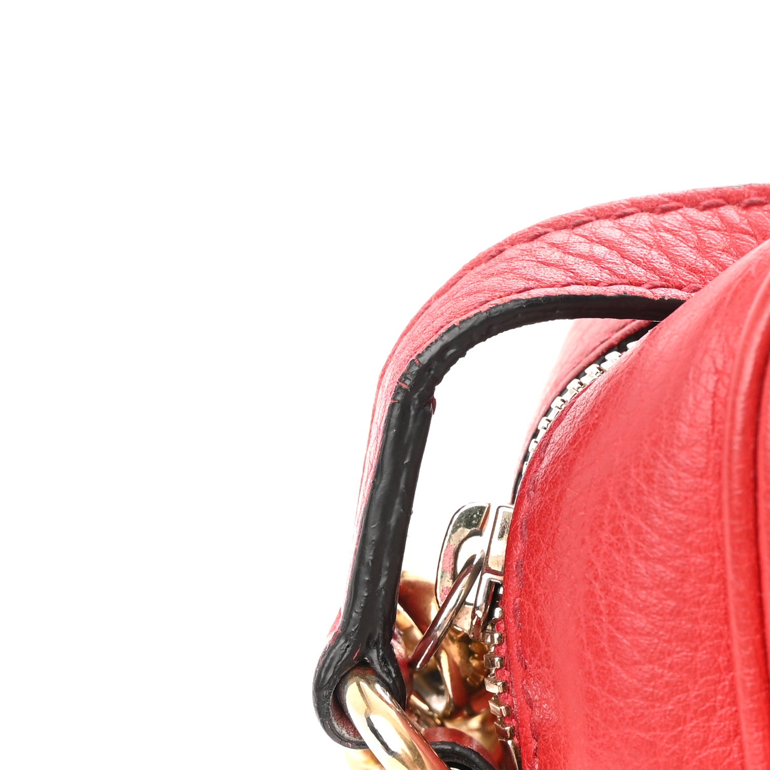 Gucci Pebbled Calfskin Small Soho Disco Bag Tabasco Red 15 of 17