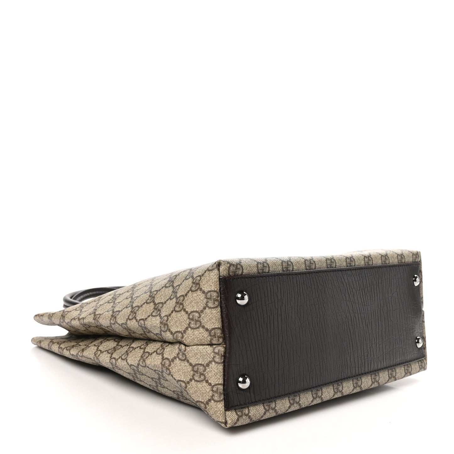 GG Plus Monogram Small Vertical Tote Dark Brown