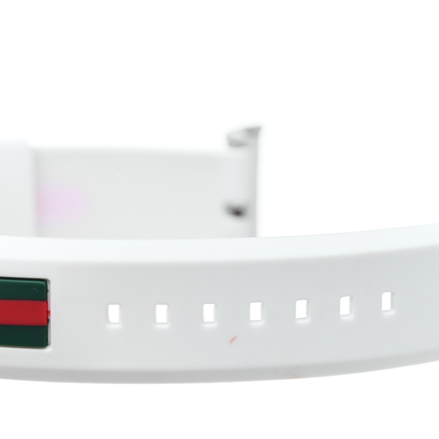 Gucci Stainless Steel Rubber 46mm Sync Web Quartz Watch White 5 of 6