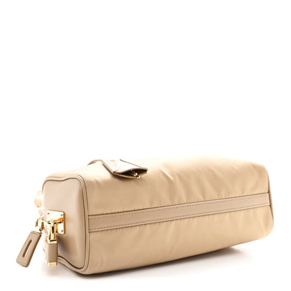 Prada Re-Nylon Vitello Medium Top Handle Bag With Padlock Cammeo 4 of 10