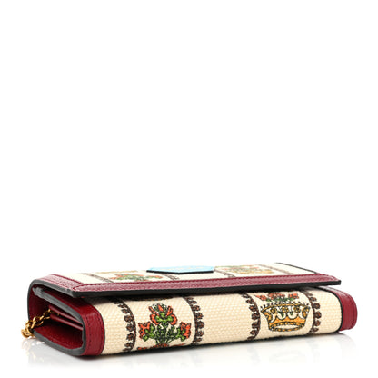 Gucci Canvas Calfskin 100 Centennial Music Chain Wallet Multicolor 4 of 13