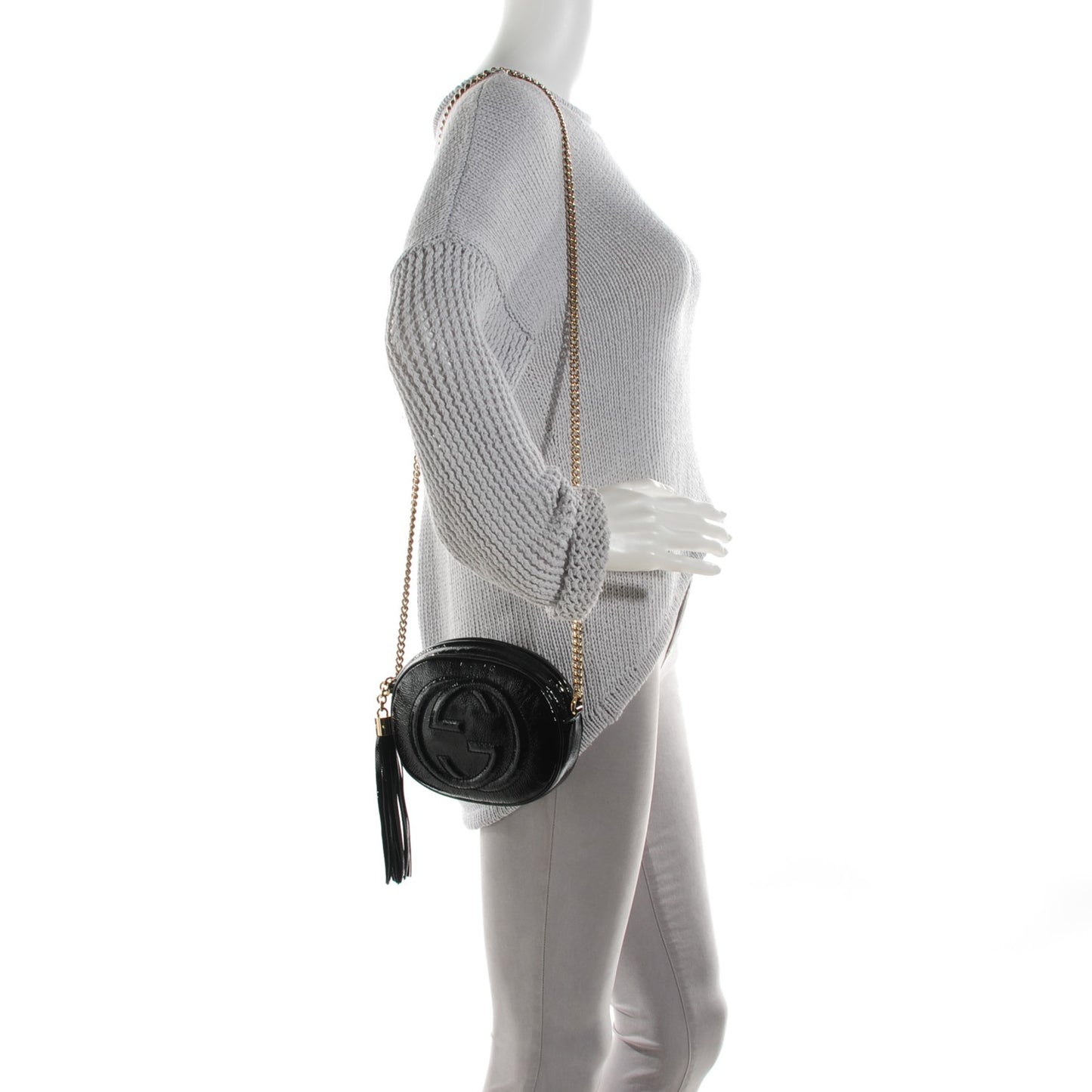 Patent Mini Soho Chain Bag Black