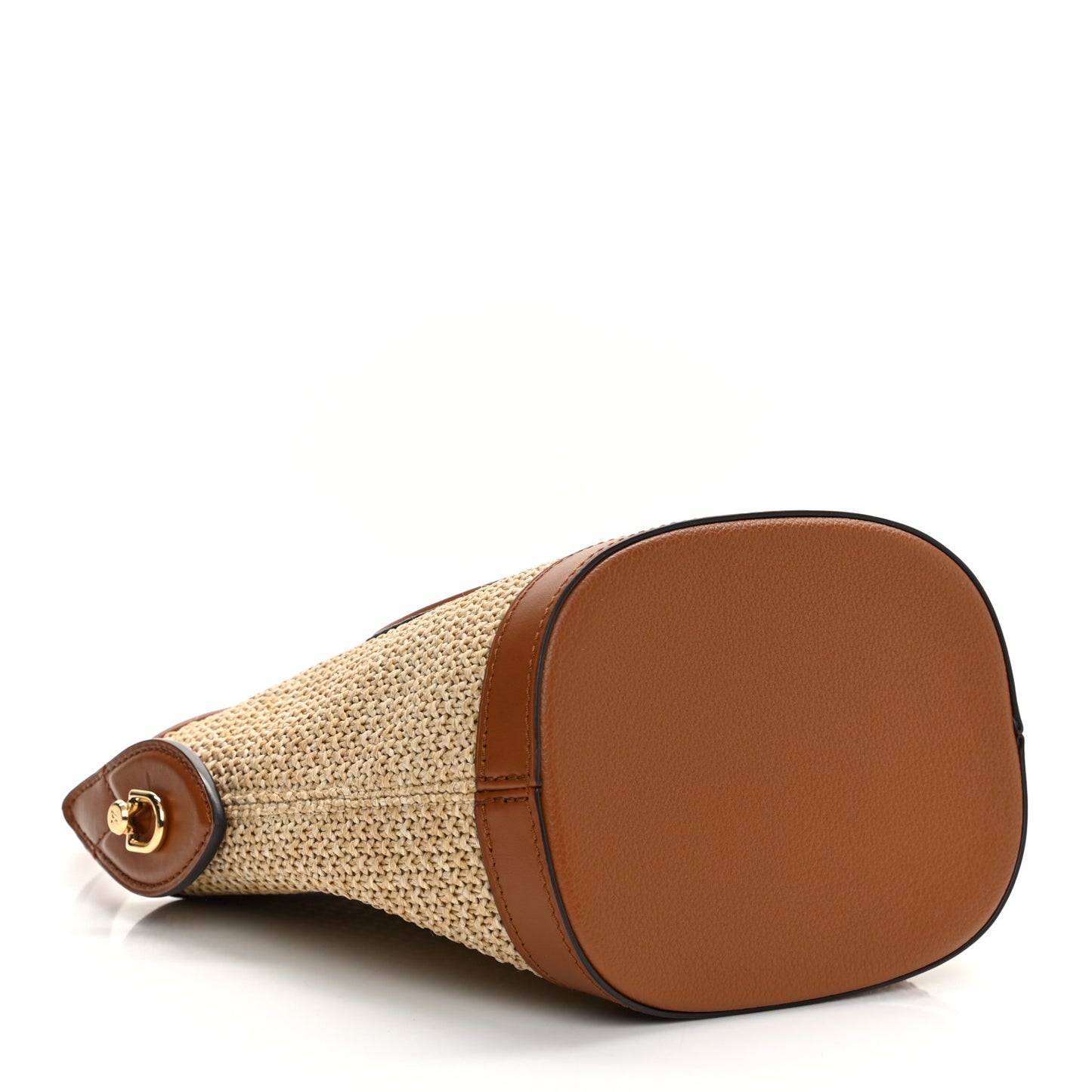 Kitted Raffia Petit Bucket Caramel