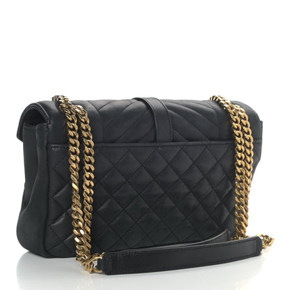 Saint Laurent Calfskin Tri-Quilt Monogram Medium College Bag Black 3 of 9
