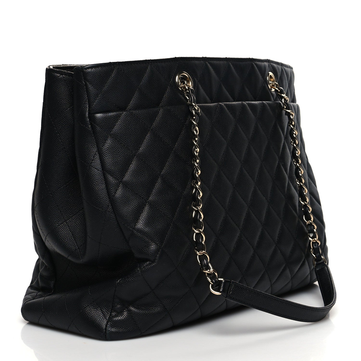 Chanel Caviar Quilted Large Shopping Tote Black 3 of 12