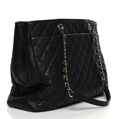 Chanel Caviar Quilted Large Shopping Tote Black 3 of 12