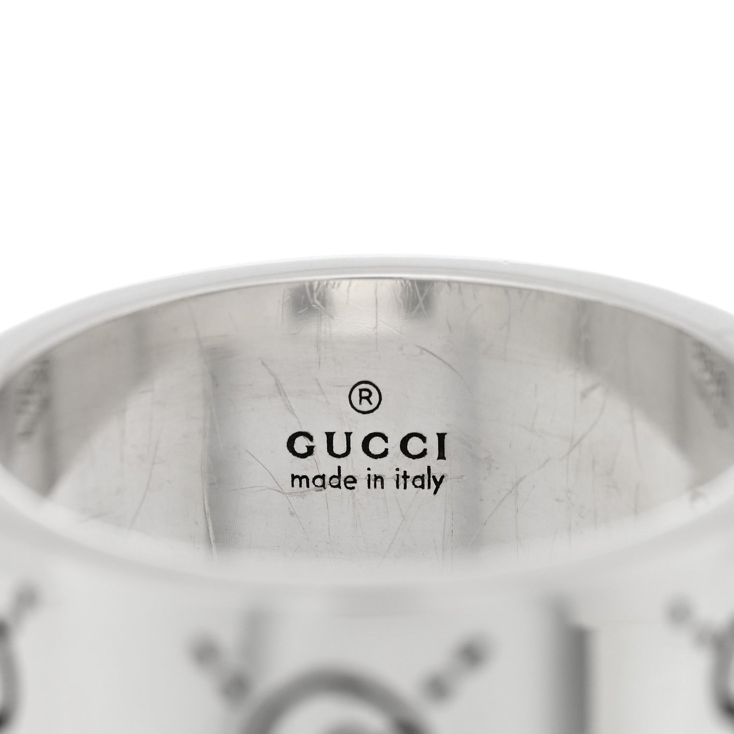 Sterling Silver GucciGhost Hamlet Skull Band Ring 61 9.5