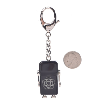 Chanel Resin Crystal CC Robot Bag Charm Black 2 of 5