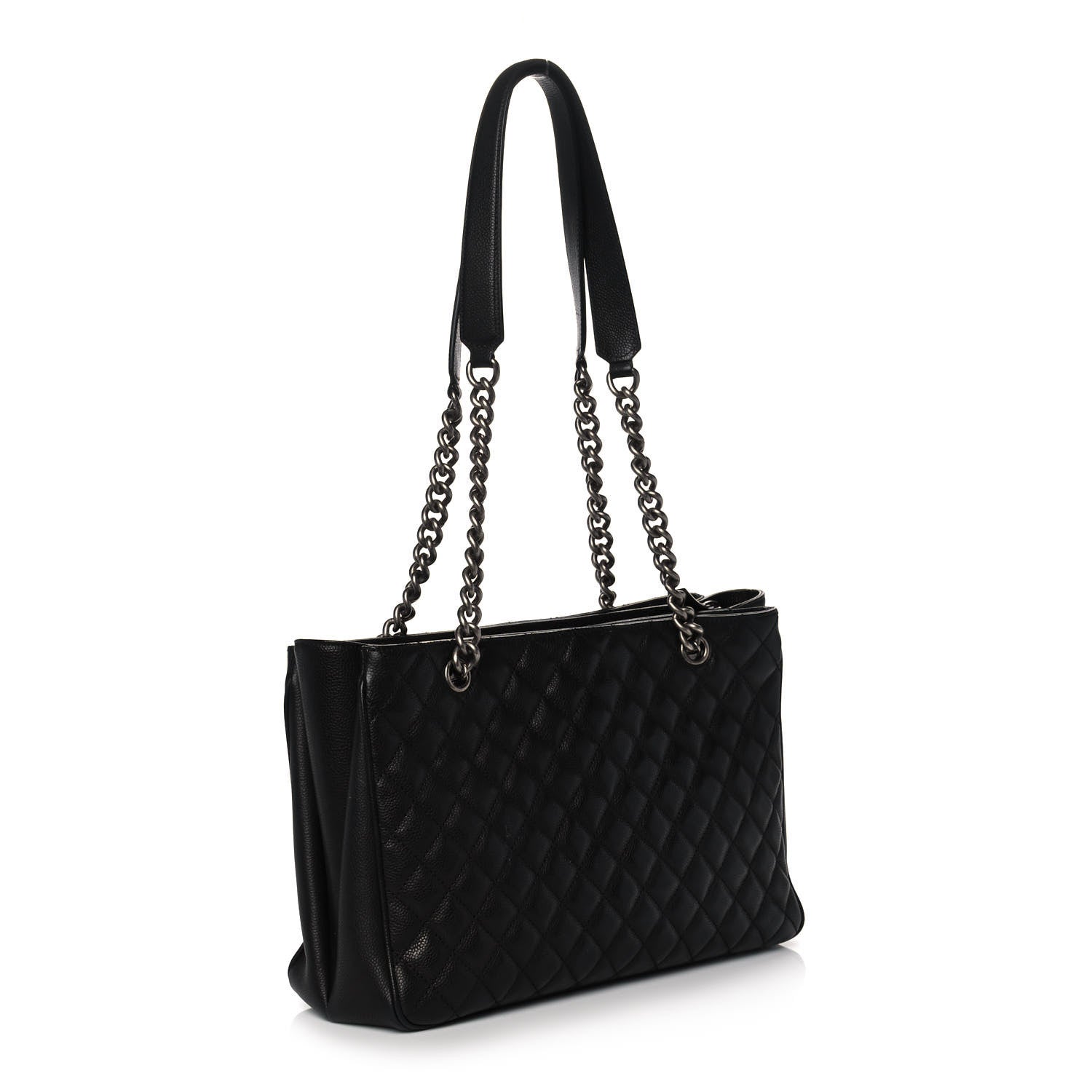 Chanel Caviar Quilted Medium Rock In Rome Tote Black 2 of 11