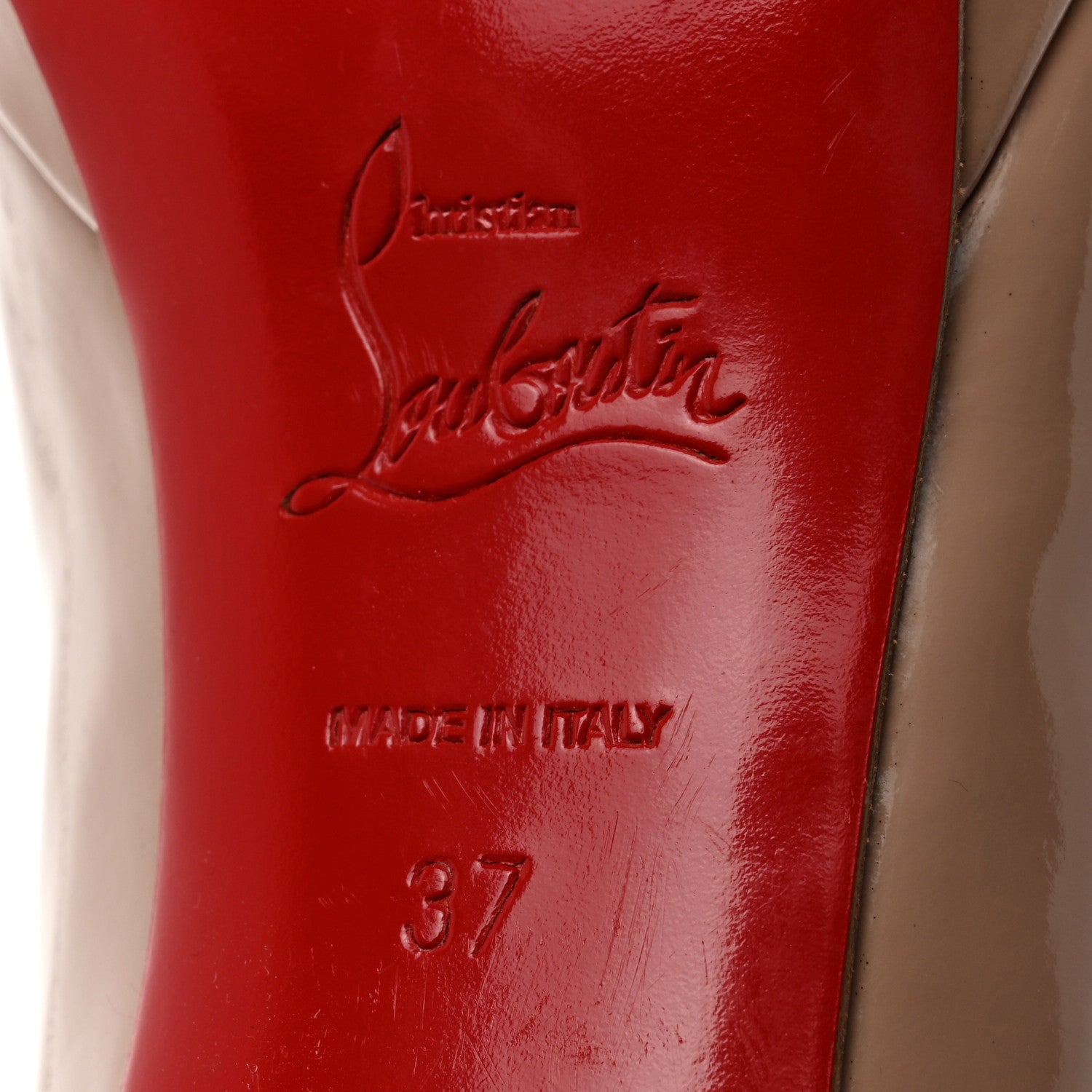 Christian Louboutin Patent New Simple 85 Pumps 37 Nude 7 of 9