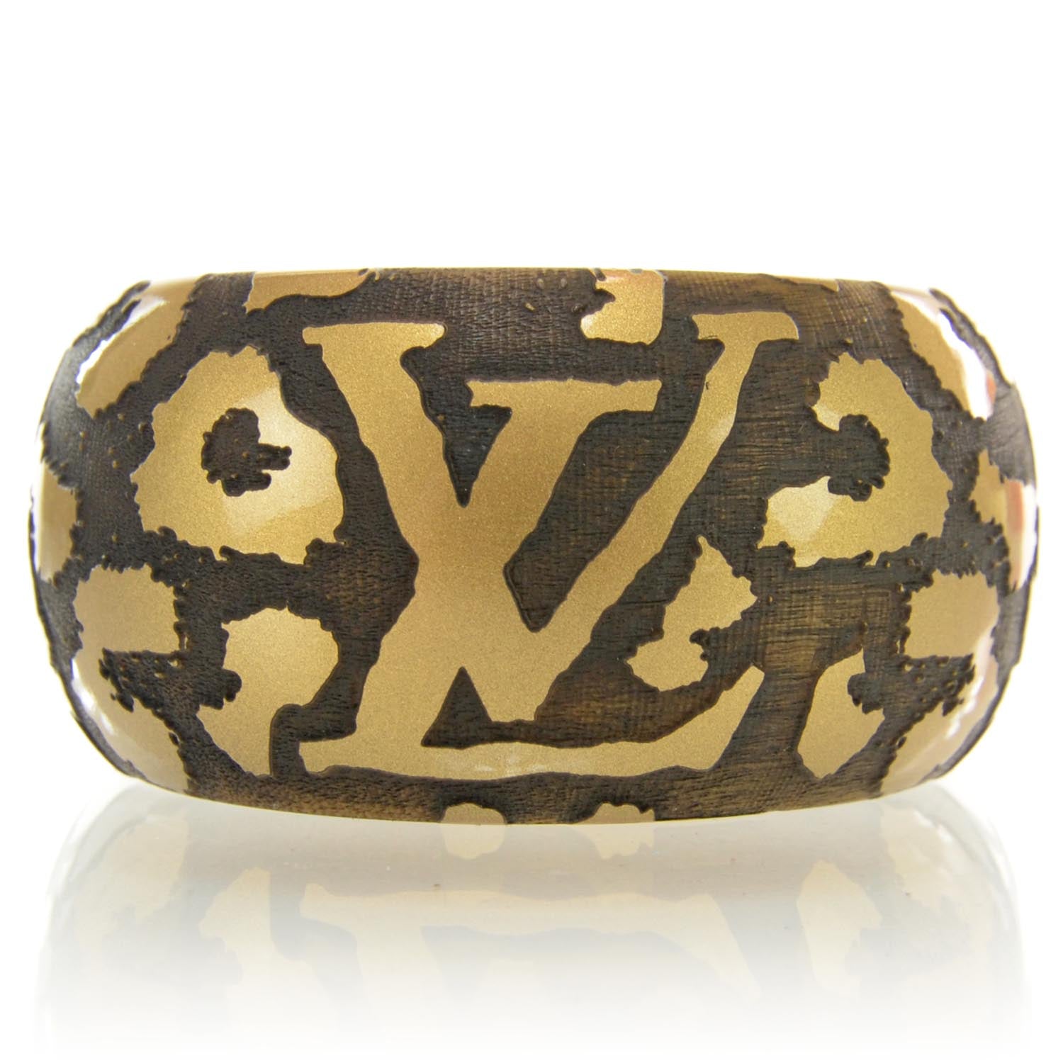 Louis Vuitton Leomonogram Wide Bracelet Gold 1 of 3