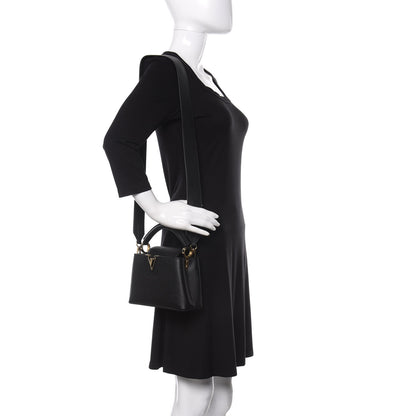Louis Vuitton Taurillon Mini Capucines Black 2 of 9