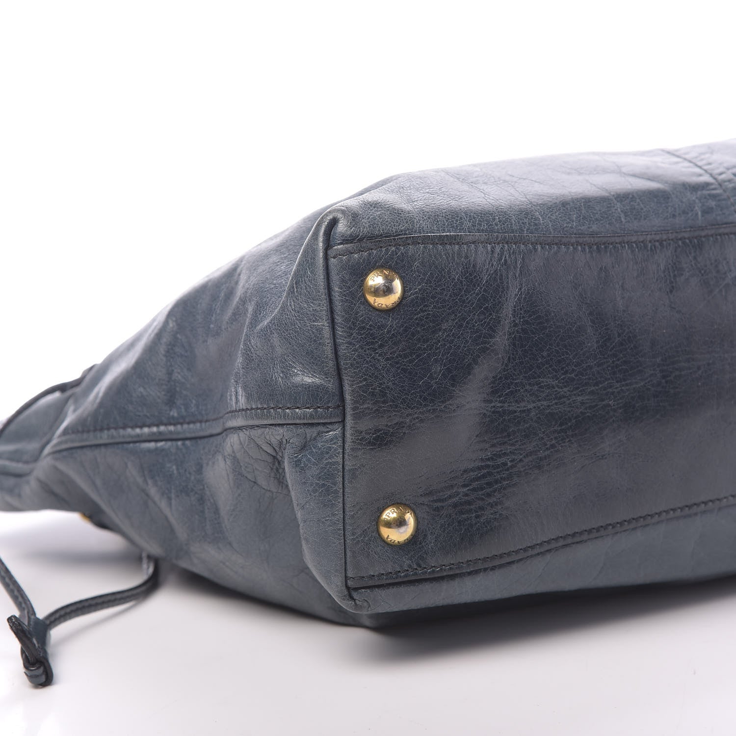 Prada Vitello Shine Tote Denim 20 of 21