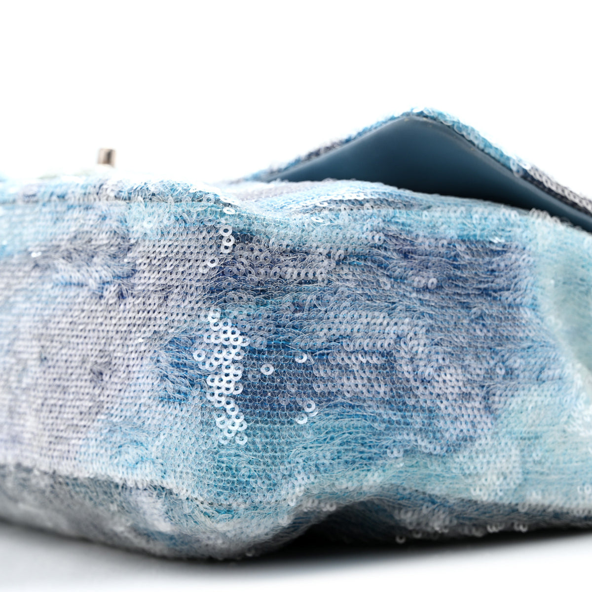 Sequin Large Waterfall Flap Light Blue