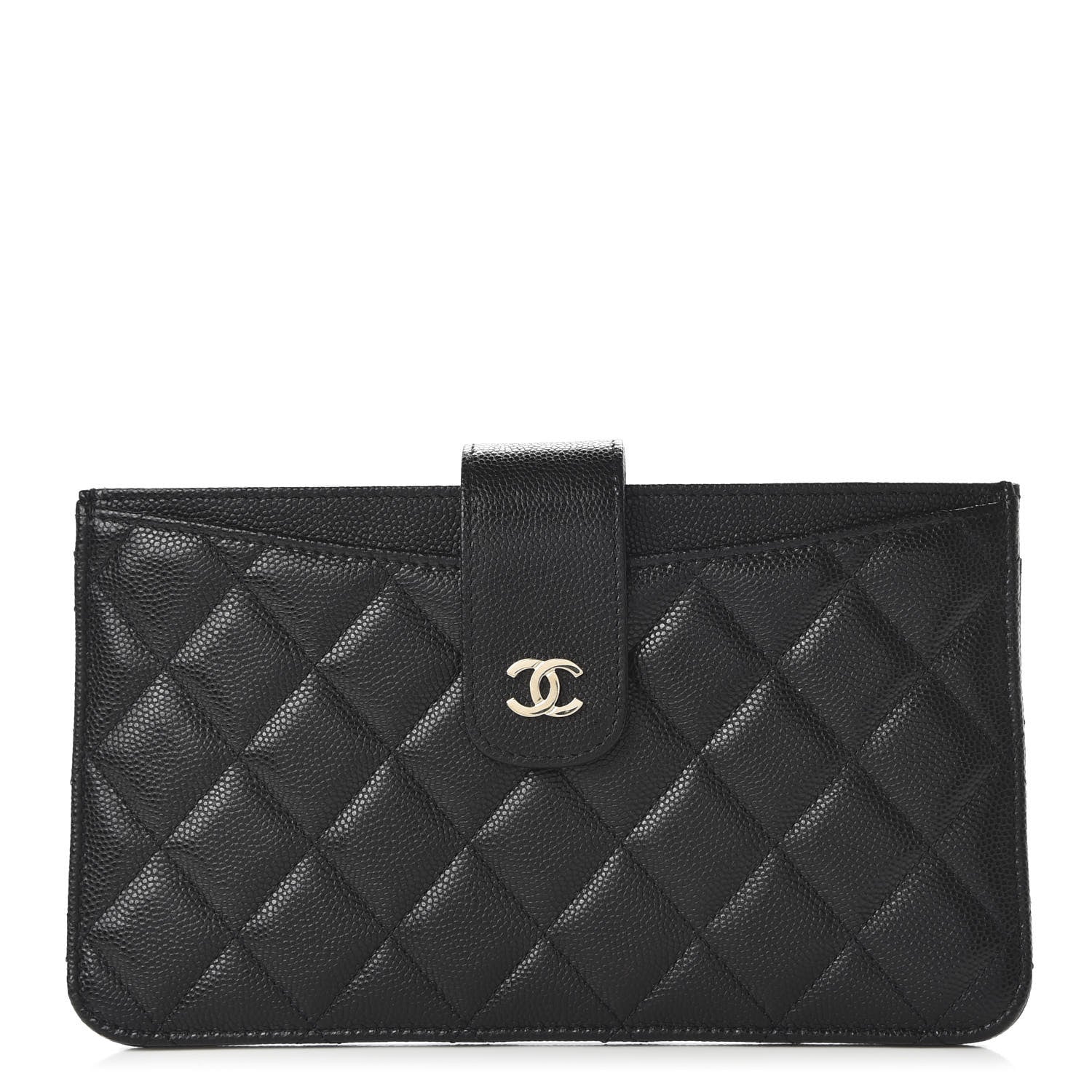 Chanel Caviar Quilted Classic Strap Pouch Black 1 of 12