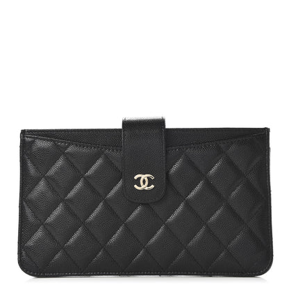Chanel Caviar Quilted Classic Strap Pouch Black 1 of 12