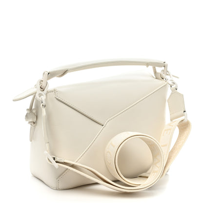 Loewe Satin Calfskin Small Puzzle Edge Bag White Glaze 3 of 11