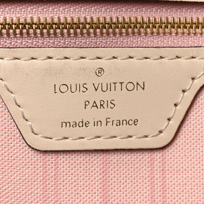 Louis Vuitton Damier Azur Braided Neverfull MM Pink 6 of 10