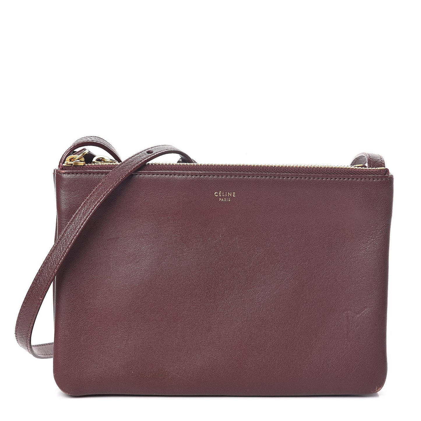 Lambskin Small Trio Crossbody Bag Burgundy