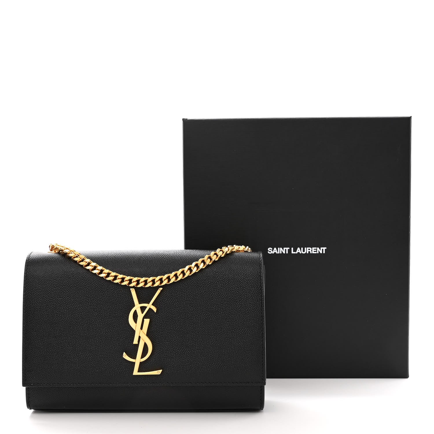Saint Laurent Grain De Poudre Small Monogram Kate Satchel Black 12 of 12