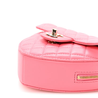 Chanel Lambskin Quilted CC In Love Heart Bag Pink 19 of 21