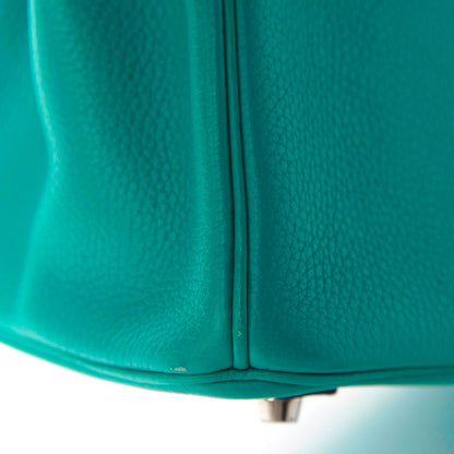 Hermes Taurillon Clemence Birkin 30 Bleu Paon 8 of 18