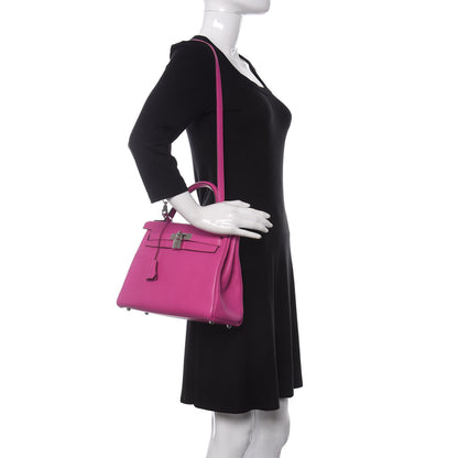 Hermes Taurillon Clemence Kelly Retourne 28 Magnolia 2 of 11
