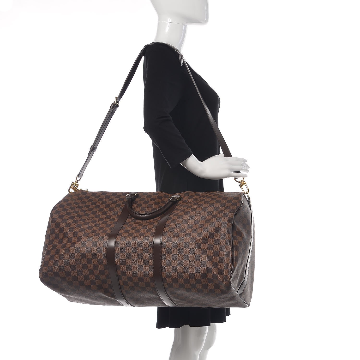 Louis Vuitton Damier Ebene Keepall Bandouliere 55 2 of 8