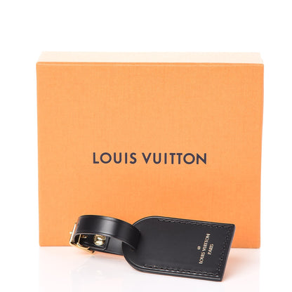 Louis Vuitton Calfskin Small Luggage Tag Black 3 of 3