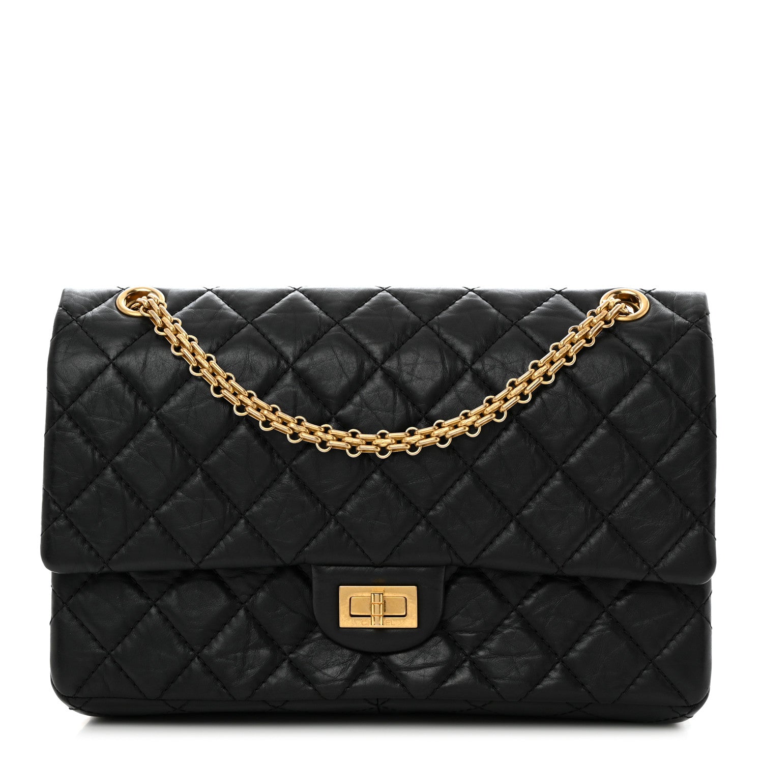 Chanel Aged Calfskin Quilted 2.55 Reissue 226 Flap Black 1 of 10