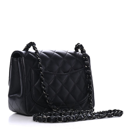 Chanel Lambskin Quilted Mini Square Flap So Black 2 of 4