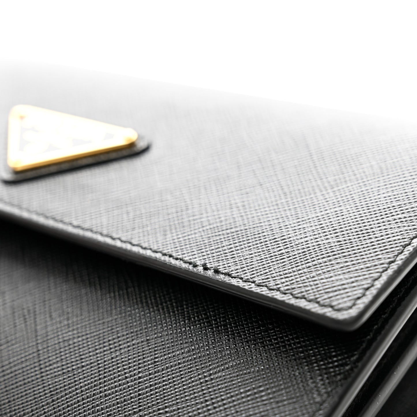 Saffiano Wallet With Shoulder Strap Black