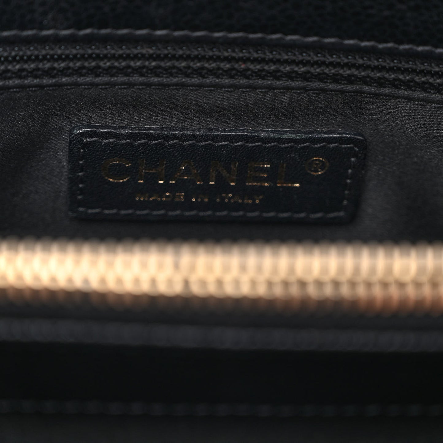 Caviar Quilted Grand Shopping Tote GST Black