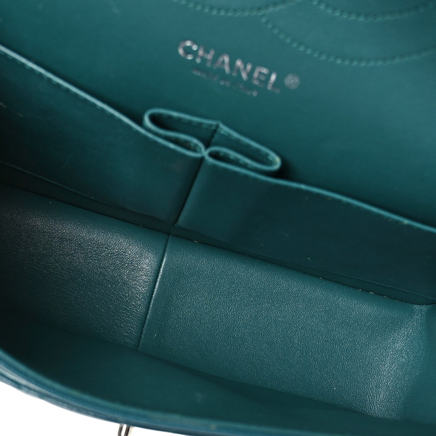 Caviar Quilted Jumbo Double Flap Dark Turquoise