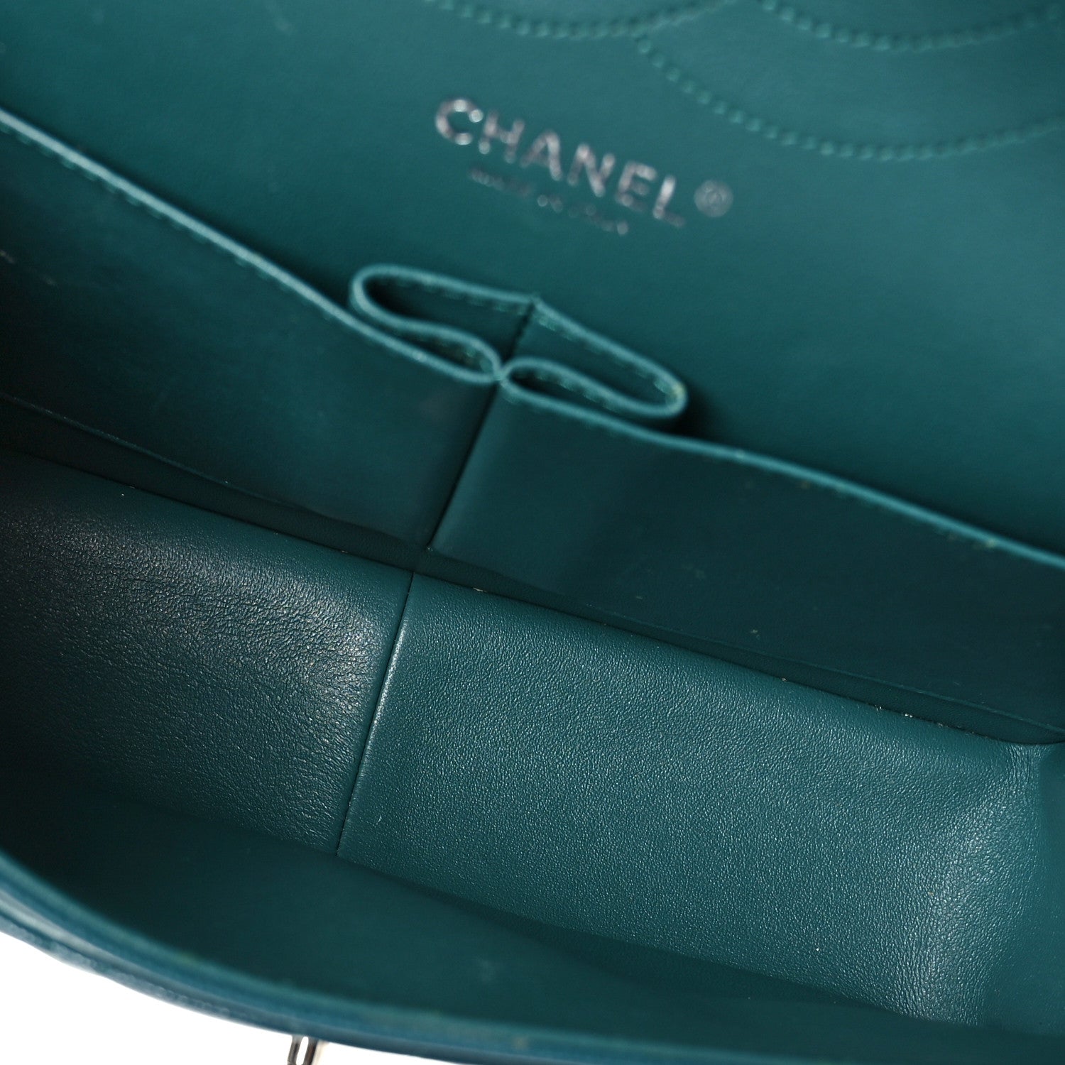 Chanel Caviar Quilted Jumbo Double Flap Dark Turquoise 4 of 8