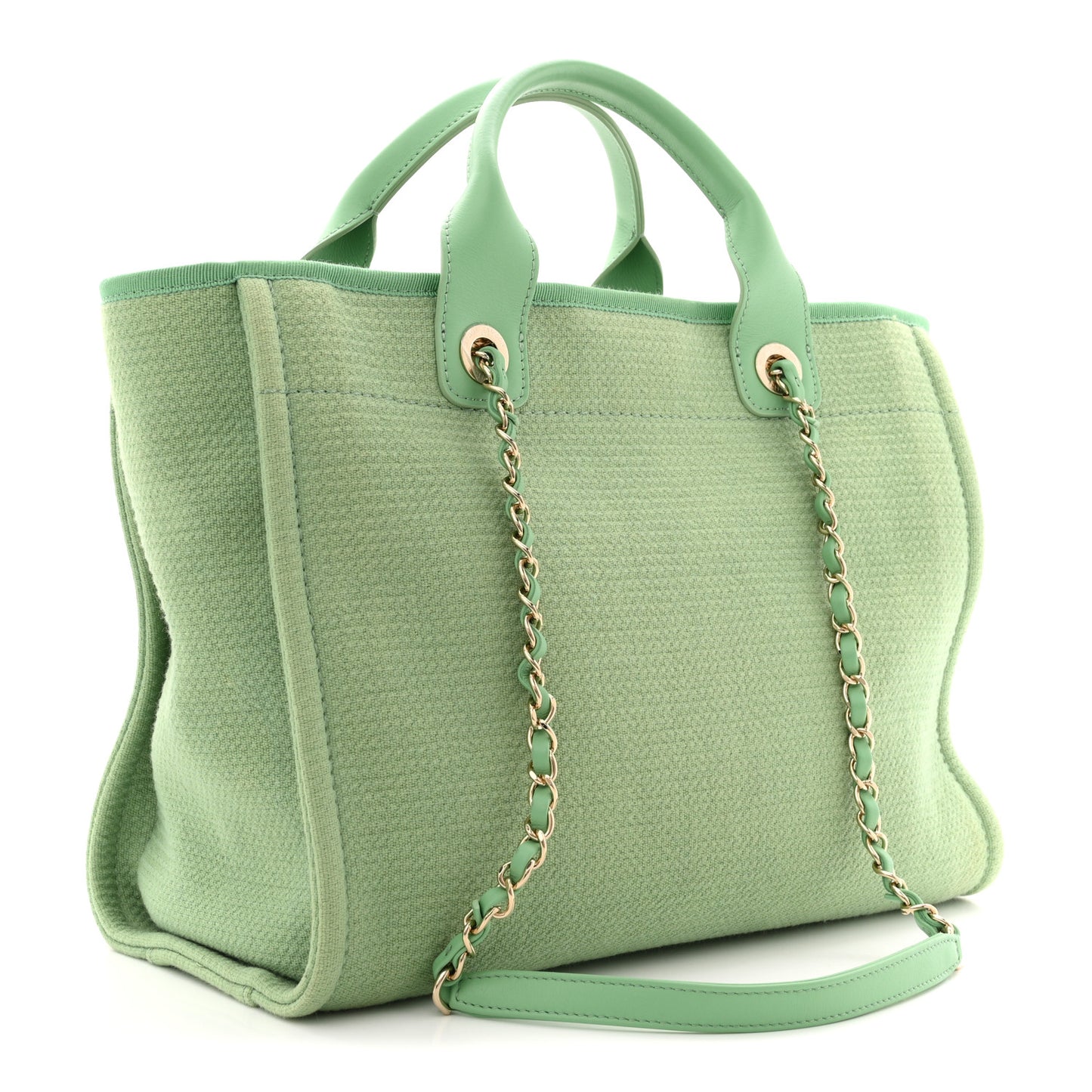 Mixed Fibers Small Deauville Tote Green