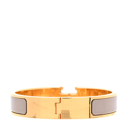 Hermes Enamel Narrow Clic Clac H Bracelet PM Marron Glace 3 of 5