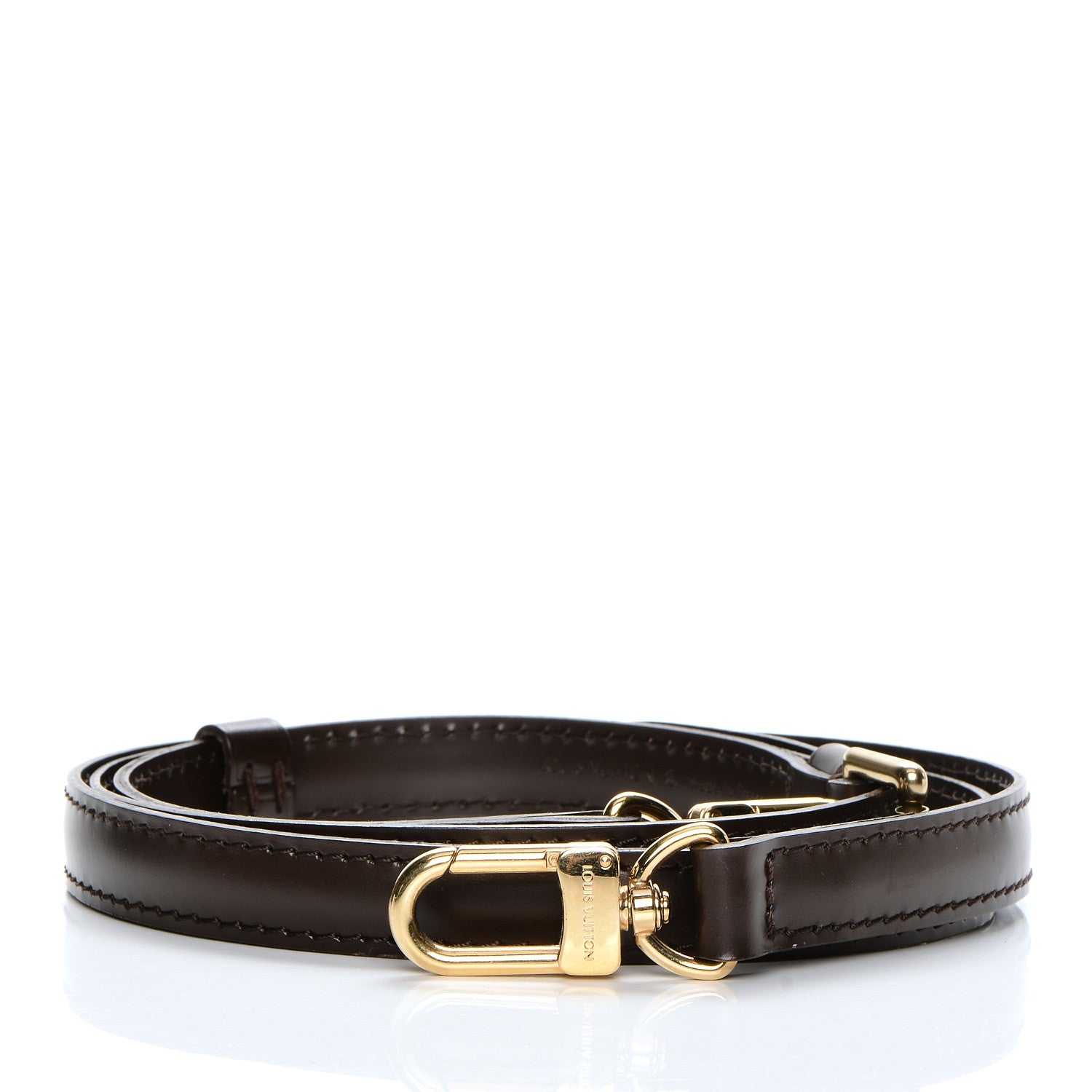 Louis Vuitton Calfskin 12mm Adjustable Shoulder Strap Brown 1 of 5