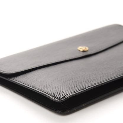Louis Vuitton Epi Montaigne Clutch MM Black 6 of 11