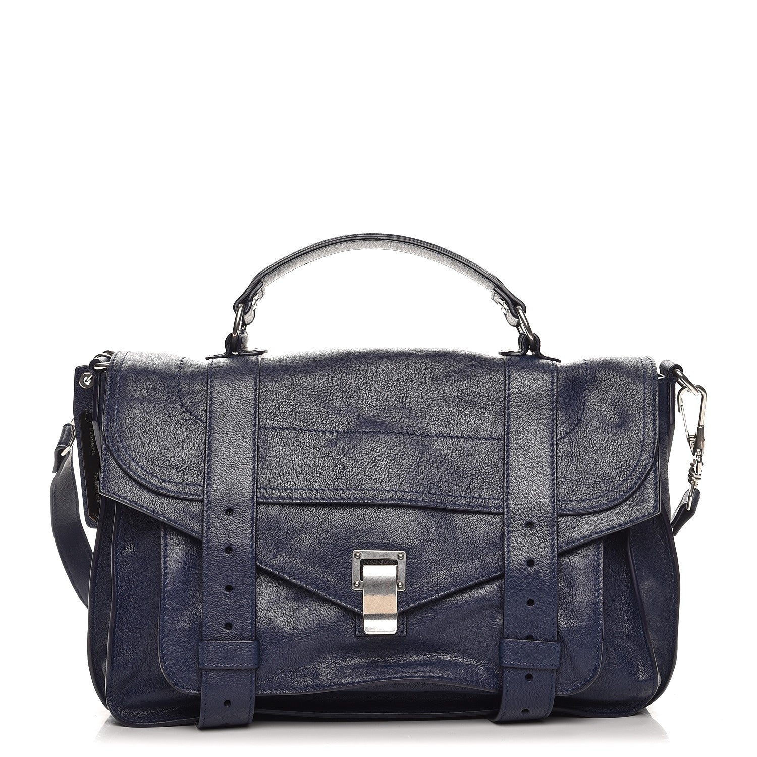 Proenza Schouler Lambskin Medium PS1 Satchel Indigo 1 of 9