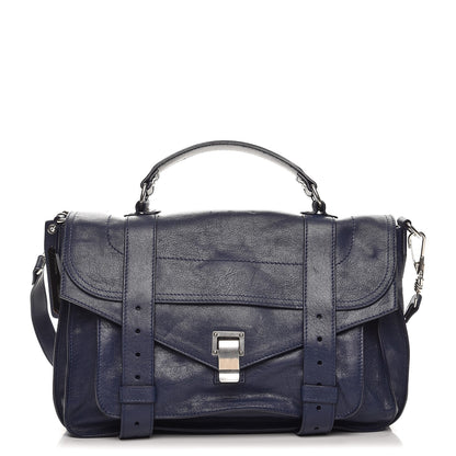 Proenza Schouler Lambskin Medium PS1 Satchel Indigo 1 of 9