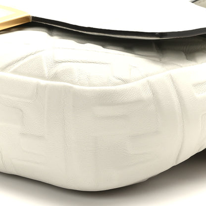Fendi Nappa FF 1974 Embossed Baguette White 9 of 9
