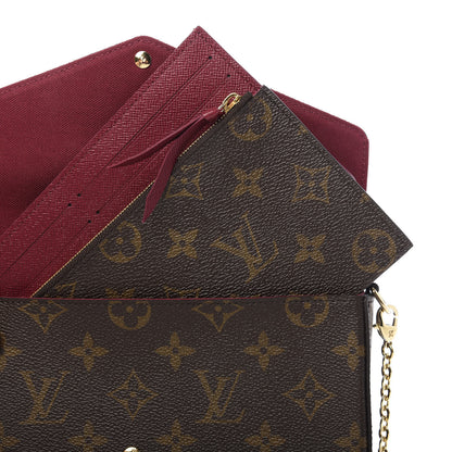 Louis Vuitton Monogram Pochette Felicie Chain Wallet Fuchsia 6 of 10