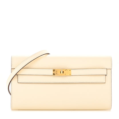 Hermes Epsom Verso Kelly Wallet To Go Nata Jaune Poussin 1 of 10
