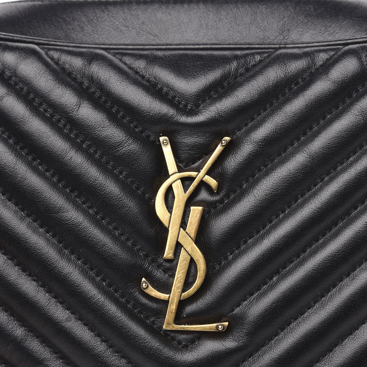 Calfskin Matelasse Monogram Lou Camera Bag Black