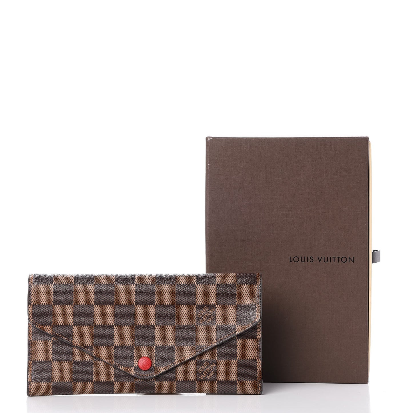 Damier Ebene Josephine Wallet Red