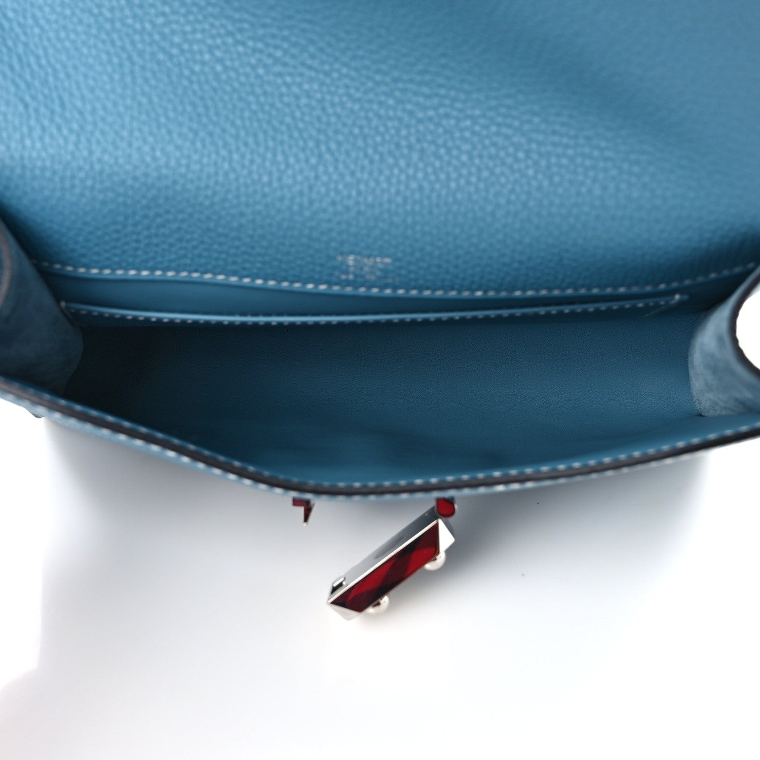 Hermes Togo Sac A Depeches 21 Messenger Bag New Blue Jean 5 of 11